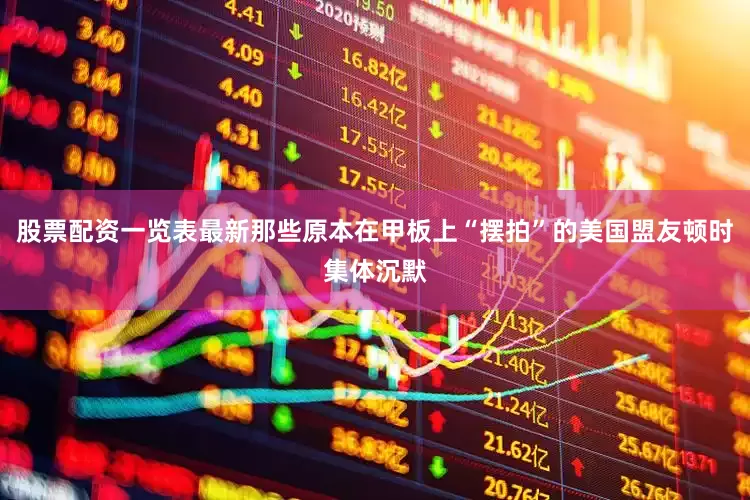 股票配资一览表最新那些原本在甲板上“摆拍”的美国盟友顿时集体沉默